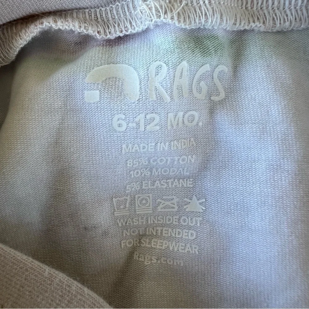 Rags to Raches Bunny Check One Piece Romper 6-12 Mos GUC